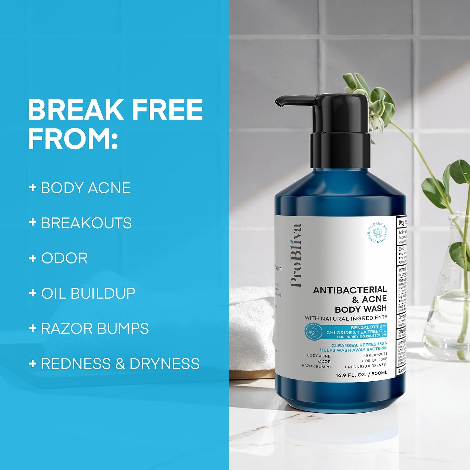 Detalle de ProBliva Body Wash with Tea Tree Oil