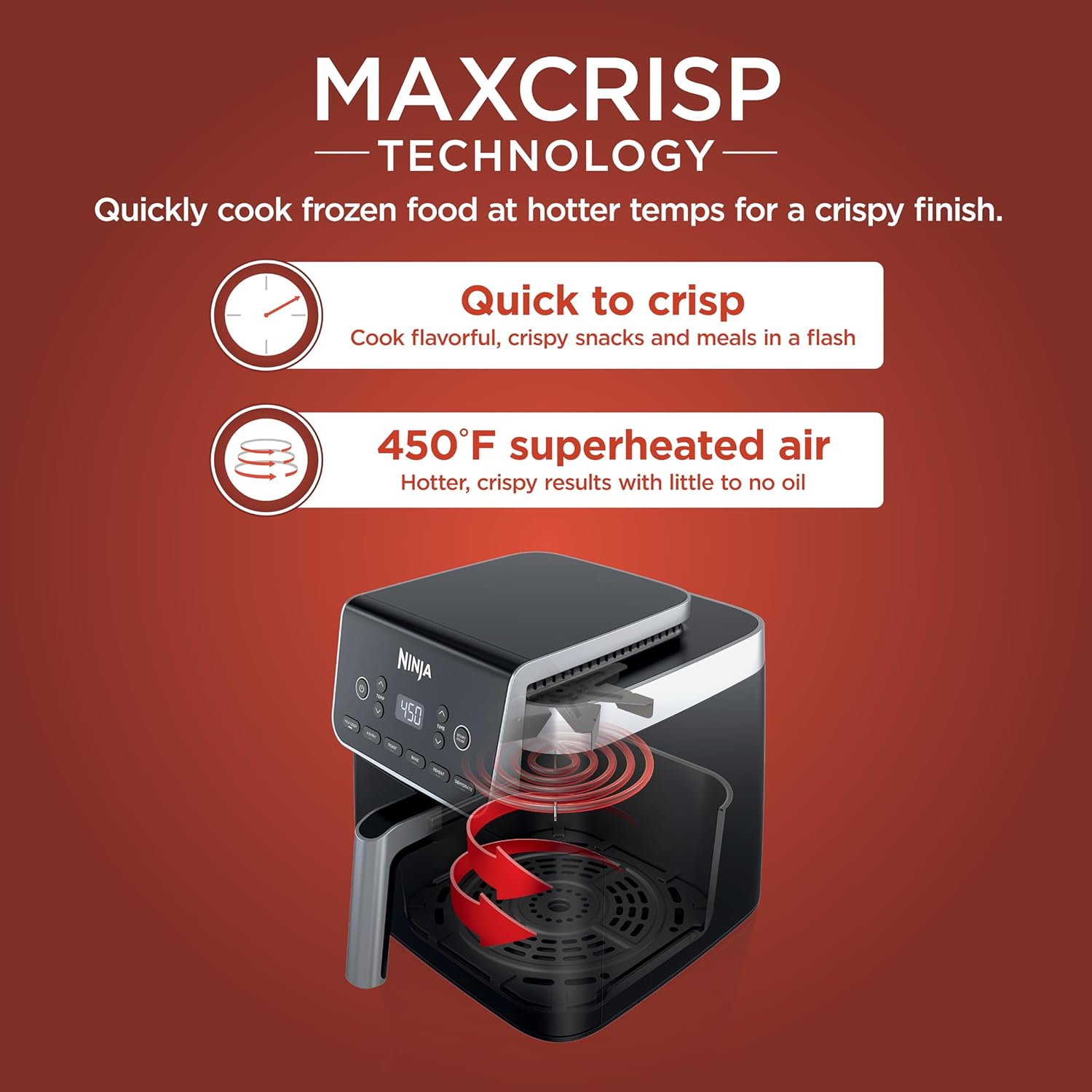 Thumbnail 1 de Ninja AF181 Max Crisp Air Fryer Pro XL, 6.5-qt Capacity (6-in-1) for Wings, Fries, Baking & Dehydrating