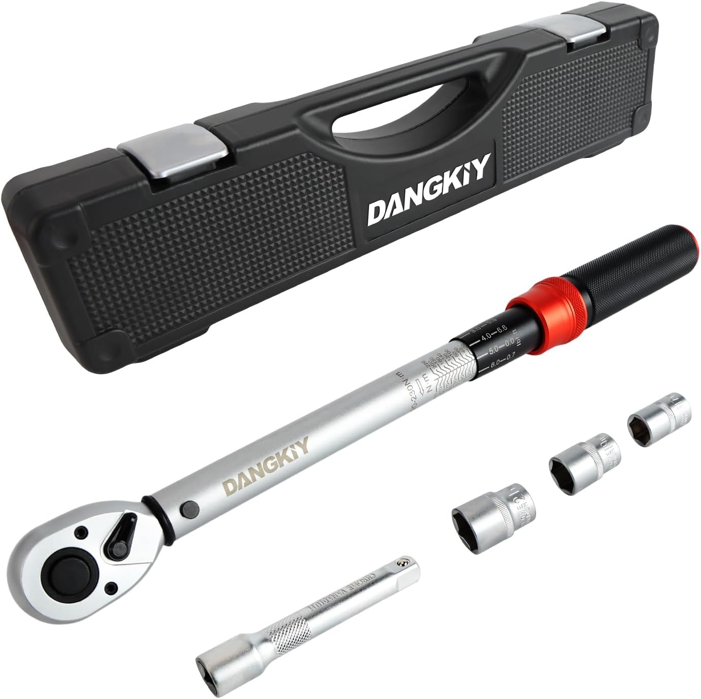 Detalle de DANGKIY Drehmomentschlüssel 1/2 Zoll Set – Präzise 20–230 Nm für Reifenwechsel & Motorrad