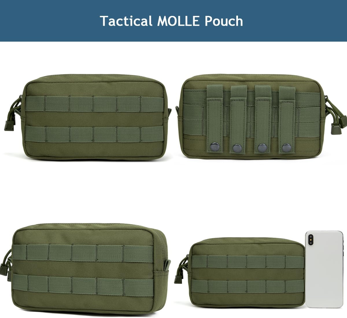 Thumbnail 3 de MUCHER EDC Pouch Molle Pouches Tactical Waist Bag (2 Pack) – Durable 1000D Utility Waist Pack