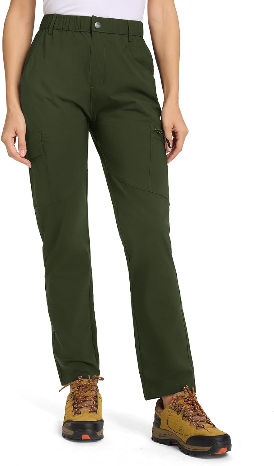 Detalle 2 de TBMPOY Women's Cargo Hiking Pants, Water-Resistant, Quick-Dry, 6 Pockets