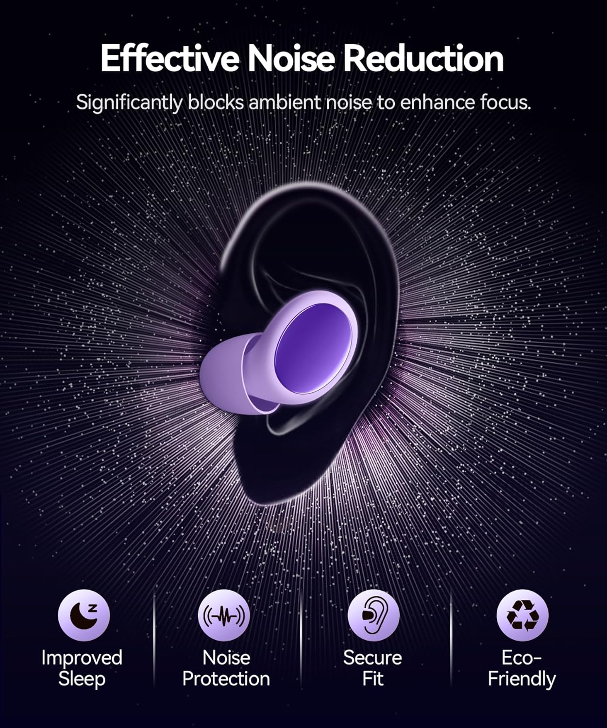 Detalle 2 de Ear Plugs 45dB Noise Cancelling for Sleep
