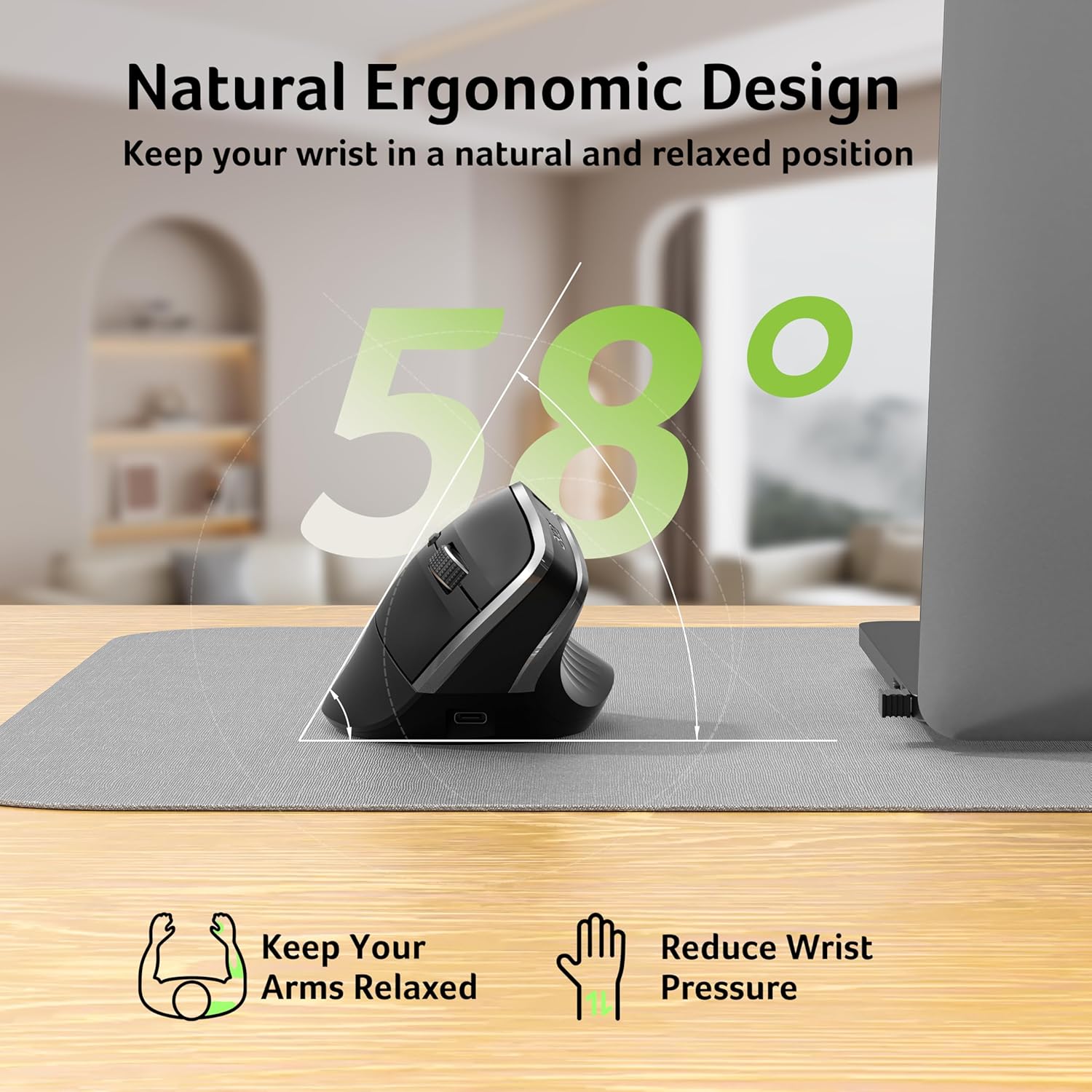 Thumbnail 1 de acer Ergonomic Wireless Mouse 500mAh
