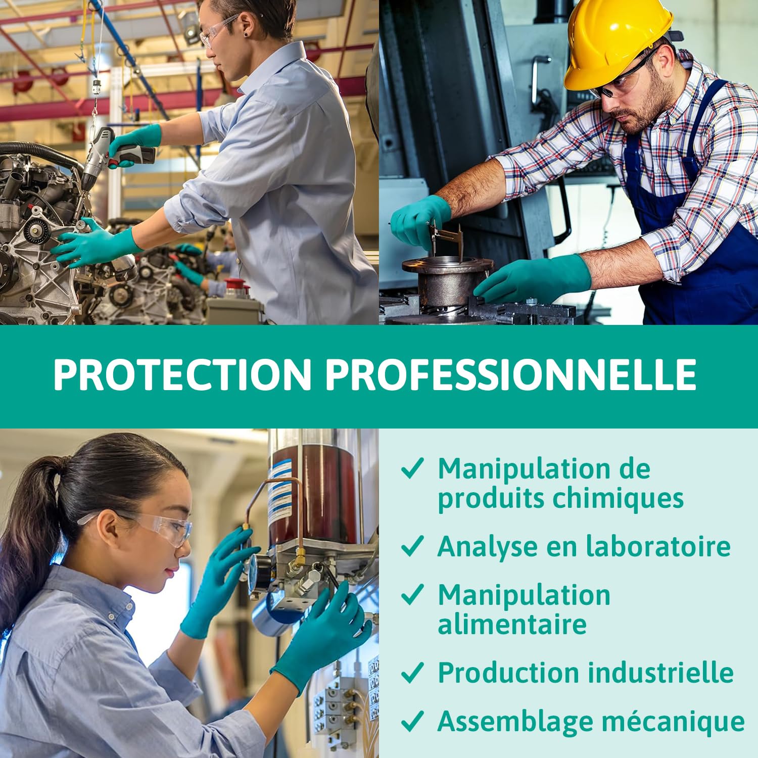 Detalle de Ansell TouchNTuff 92‑600, 100 gants verts
