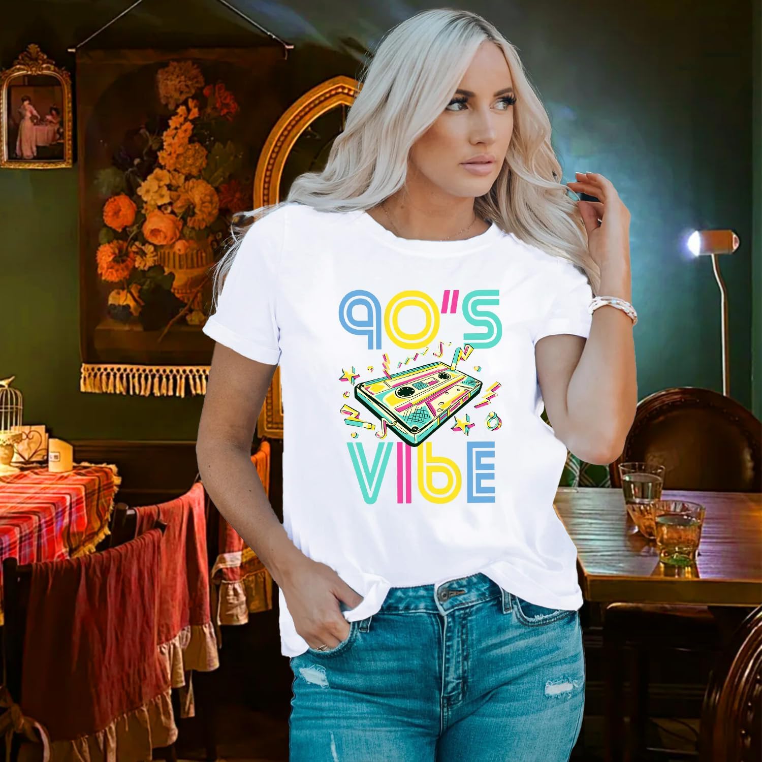 Thumbnail 3 de SUWATOIN 90s T Shirt Women – I Love The 90s Retro Tee