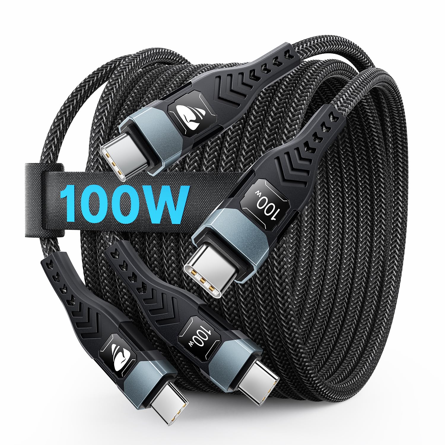 Detalle de Aioneus USB-C to USB-C Fast Charging Cable (3m, 100W 5A, 2-Pack)