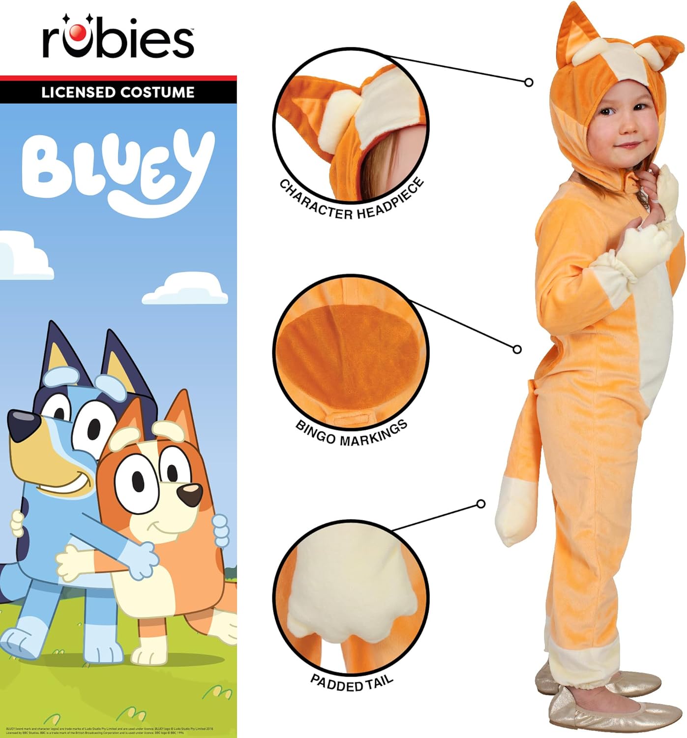 Thumbnail 2 de Rubies Official Bluey Bingo Child Costume 3-4