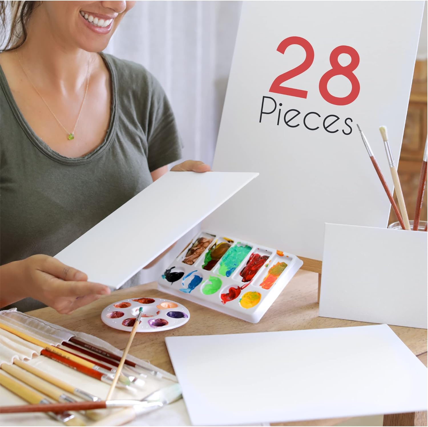 Thumbnail 3 de Canvas for Painting: 28-Canvas Set in Multi Sizes (13x18 to 30x40 cm) for All Types of Painting