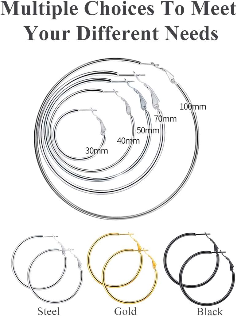 Thumbnail 4 de FOCALOOK Boucles Créoles Argent 30–100 mm