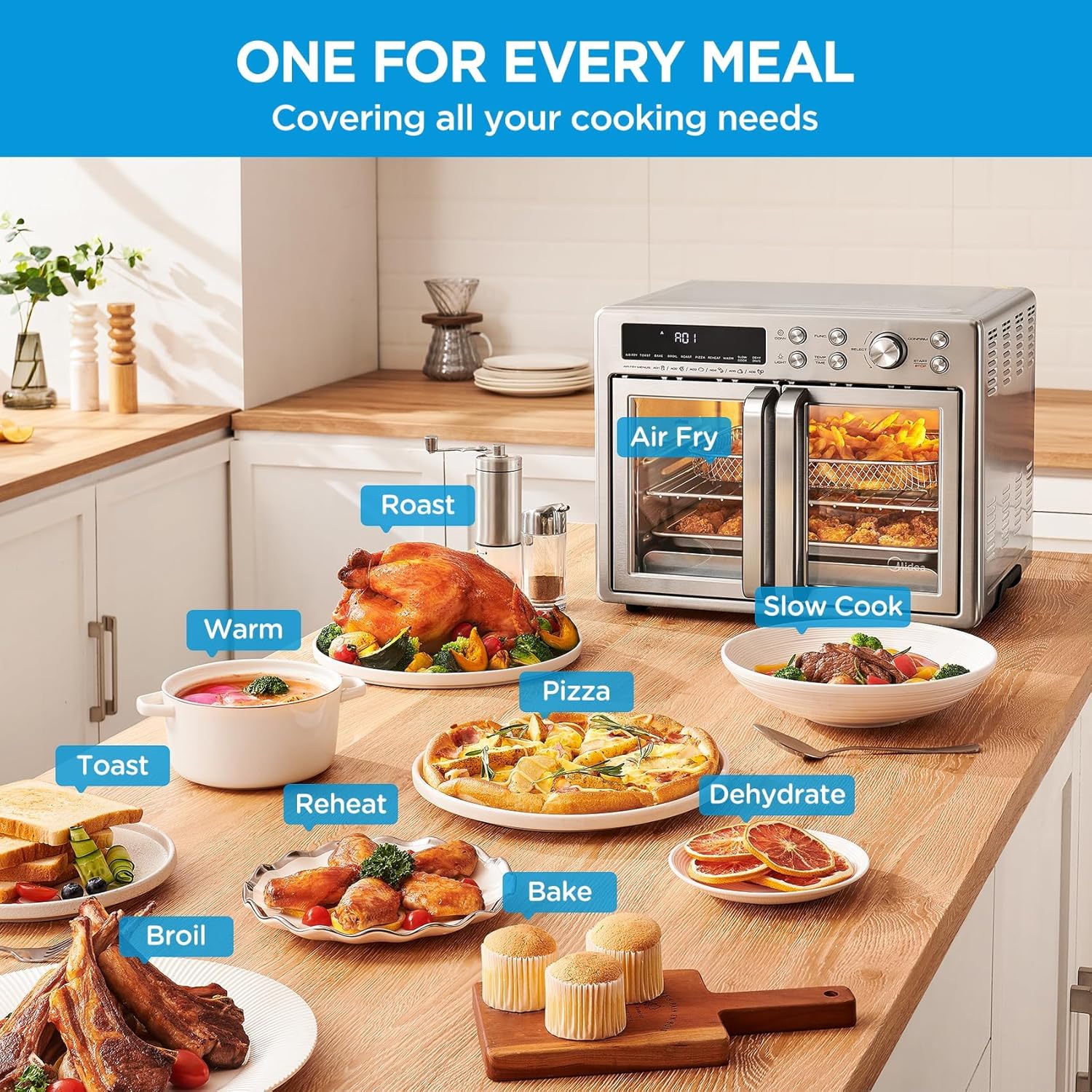 Thumbnail 6 de Midea Flexify 26.4 QT French Door Air Fryer Oven