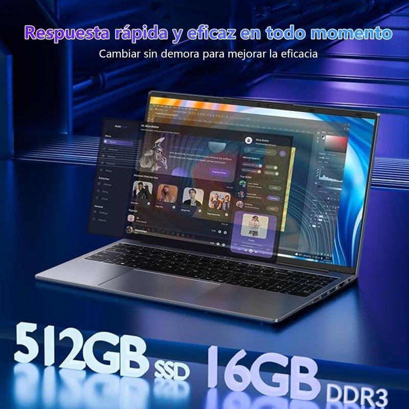 Thumbnail 1 de Portátil Intechne 16" con Intel Core i5-8210Y, 16 GB/512 GB SSD, Windows 11 Pro