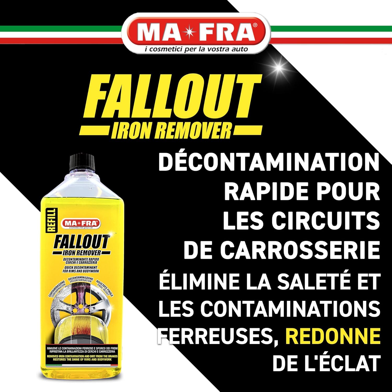 Thumbnail 1 de Mafra Fallout Iron Remover – Décontaminant rapide 1000 ml pour carrosserie et jantes en alliage