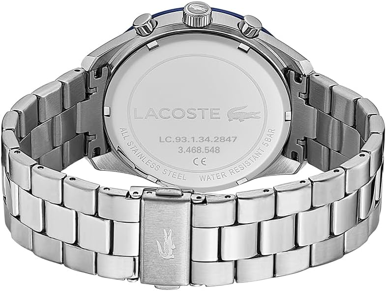 Detalle de Lacoste Chronograph Boston Kollektion: Quarzuhr mit Leder- oder Edelstahlarmband