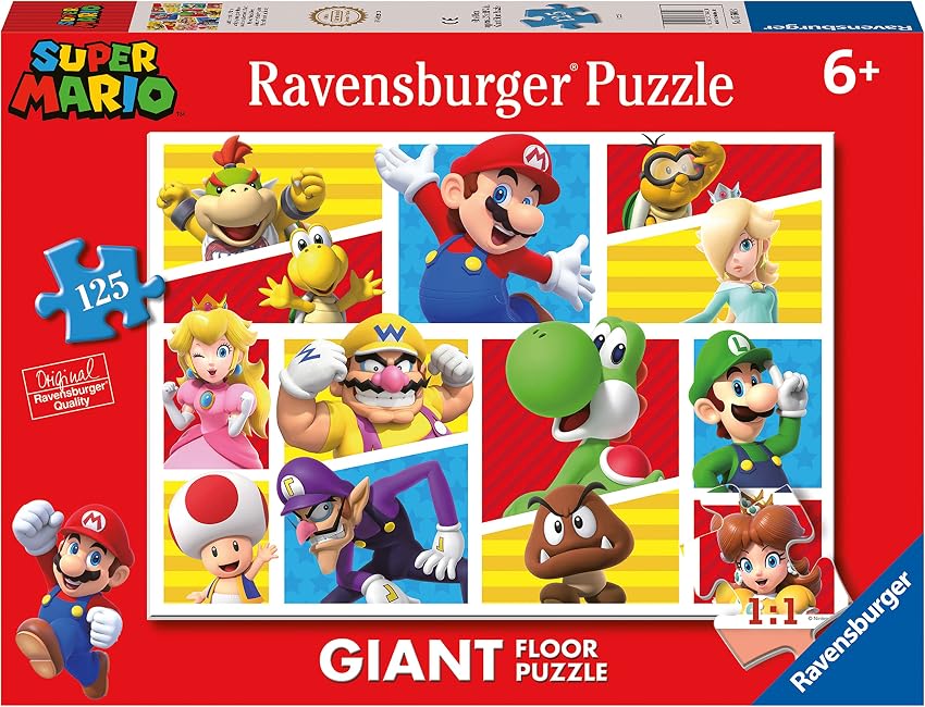 Detalle de Ravensburger - Puzzle Giant Suelo Super Mario, 125 Piezas 🧩