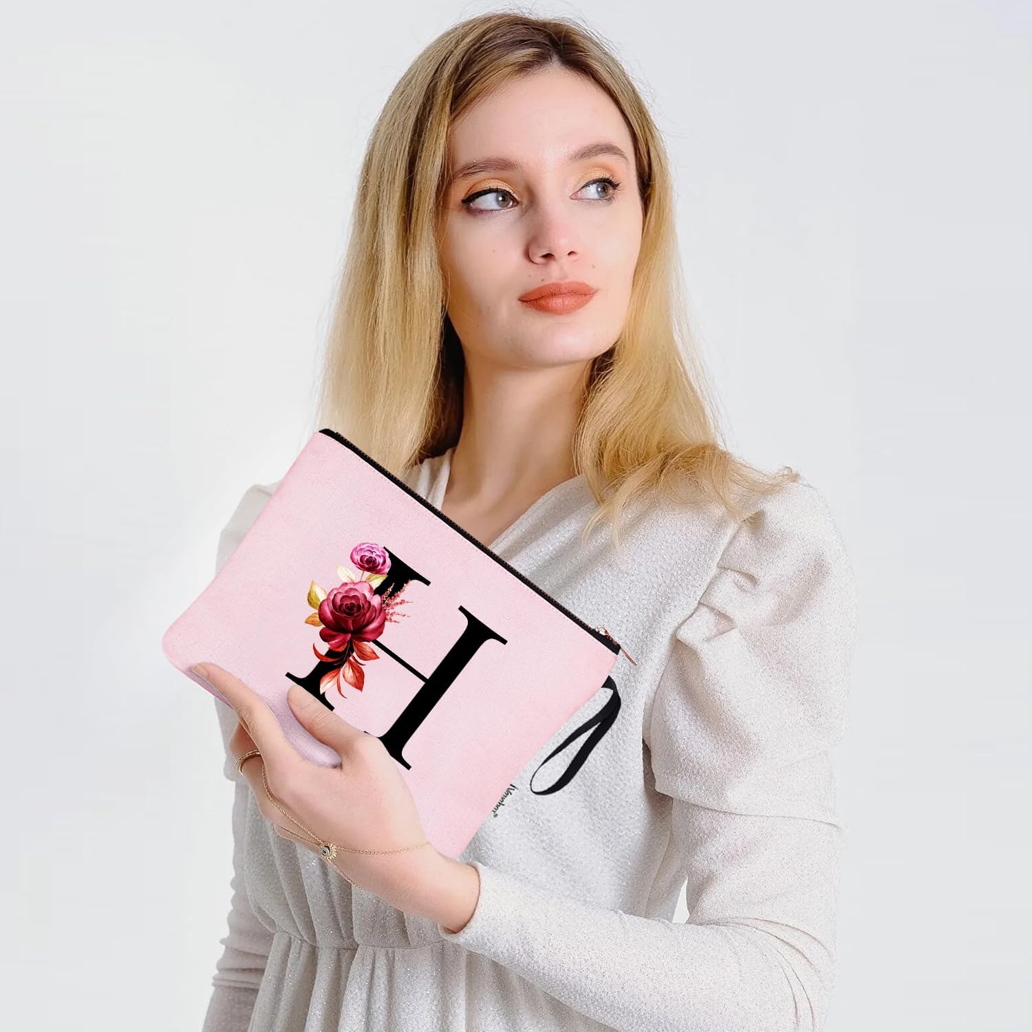 Thumbnail 5 de Vavabox A-Z Personalized Initial Makeup Bag H Pink