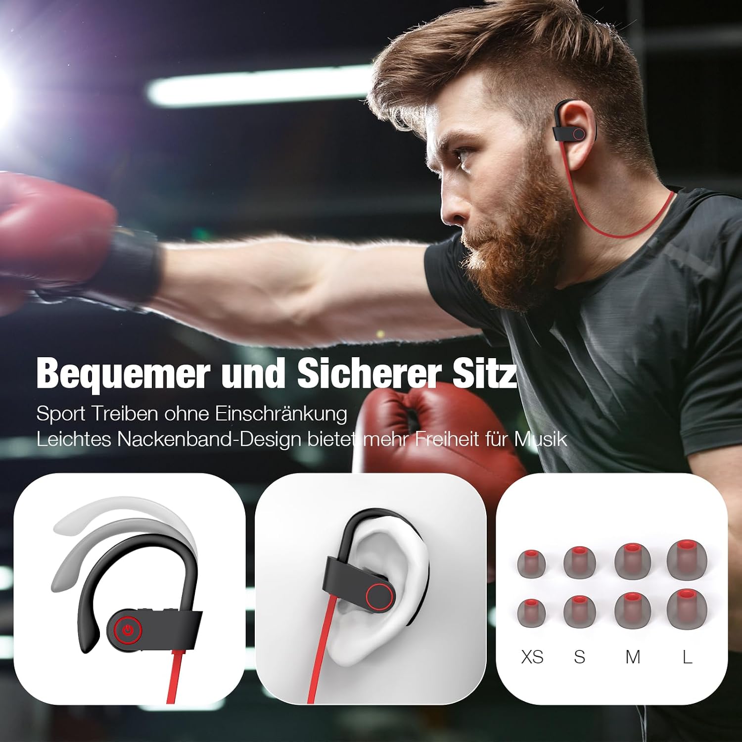 Detalle de NUASI Bluetooth Kopfhörer 16 Stunden Akku
