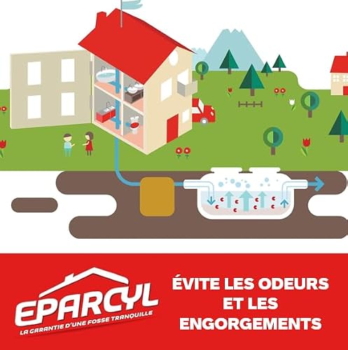 Detalle de Eparcyl Traitement Fosse Septique 12 Mois – 54 Sachets, Action Immédiate