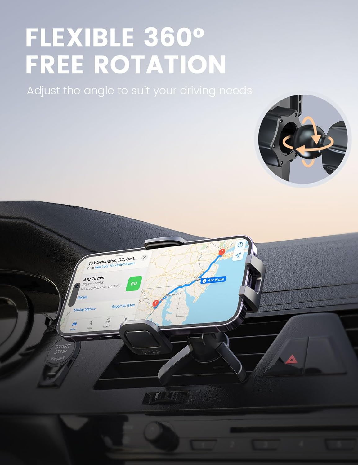 Detalle 2 de Pnitri Car Phone Holder 4.0–7.0" universal mount