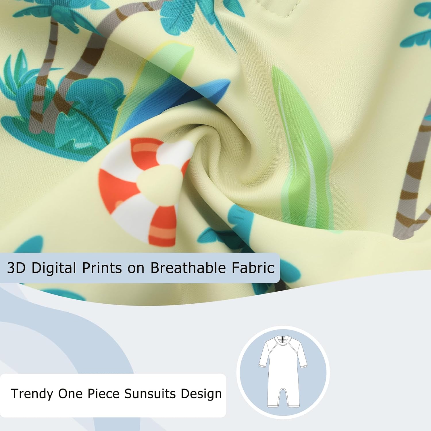 Thumbnail 3 de Aisyee UV Baby Badeanzug Kurzarm – Einteiliges UV-Schwimmoutfit für Jungen (6 Monate–5 Jahre)