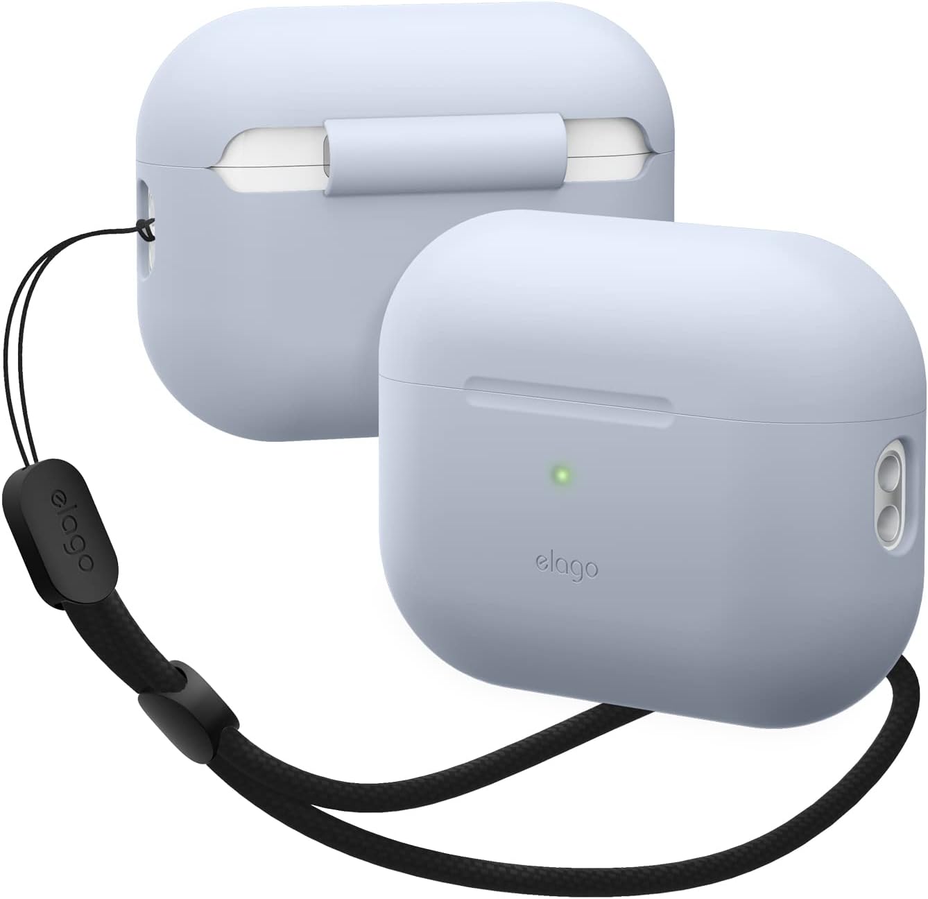 Thumbnail 6 de elago Coque en silicone pour Apple AirPods Pro 2 (Dragonne ronde, LED visible, charge sans fil) – Vert pastel