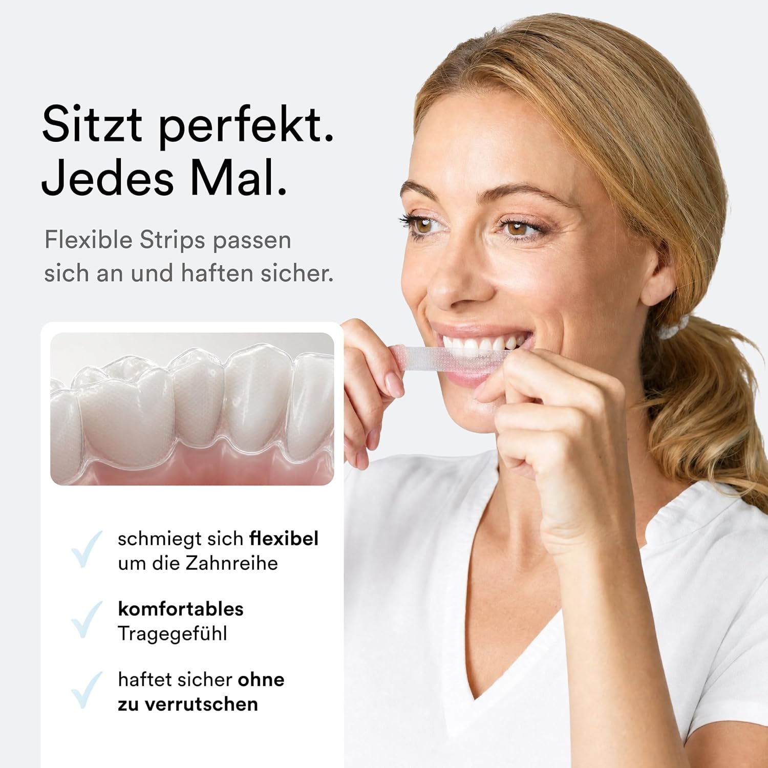 Detalle 1 de Uniquesmile Zahnaufhellung Whitening Strips 40 Stück 🦷