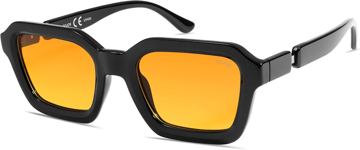 Thumbnail 6 de SOJOS Retro Polarisierte Quadratisch Sonnenbrille SJ2377 – Hexagonales Design, UV400 Schutz