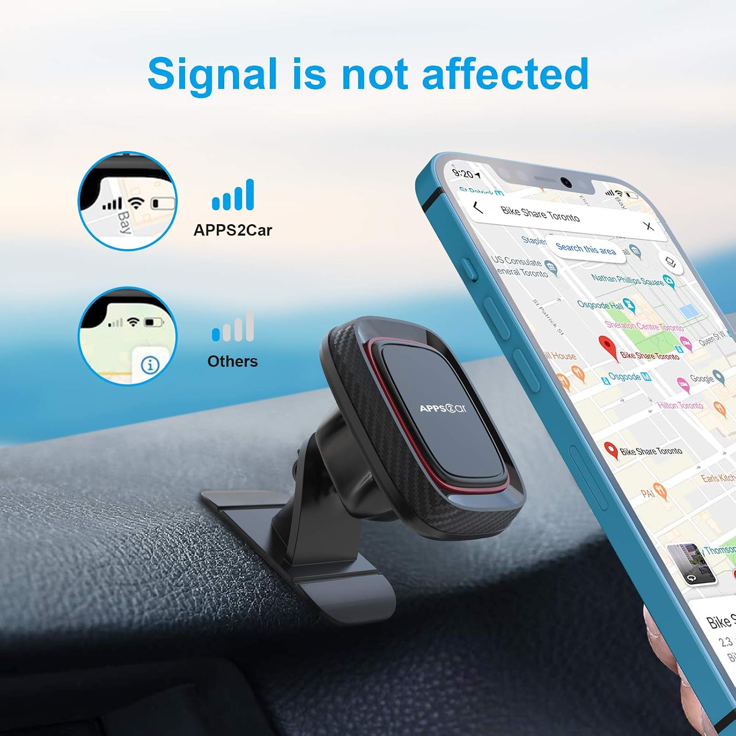 Detalle 2 de APPS2Car Magnetic Phone Mount 360°
