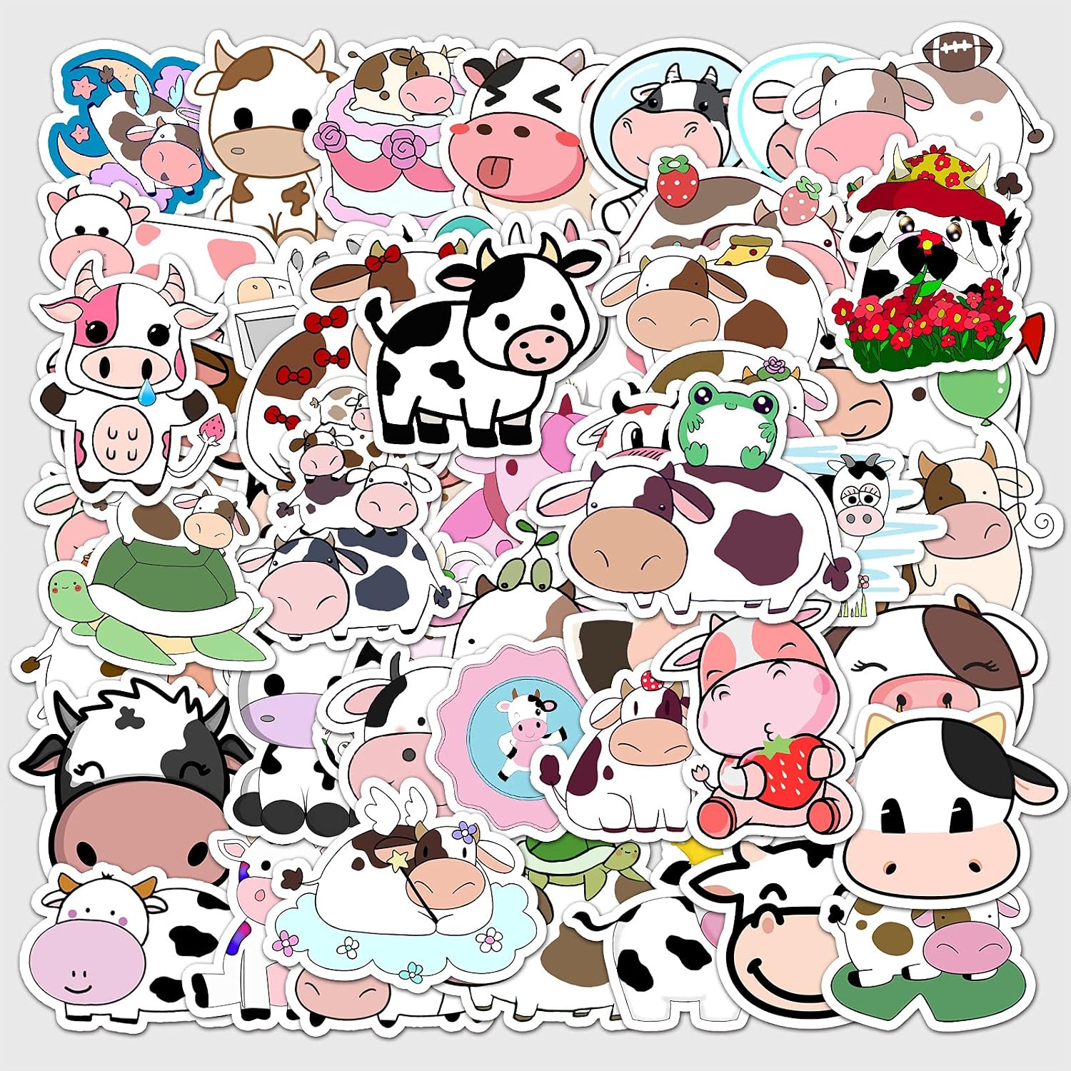 Detalle de Strawberry Cow Stickers, 50-piece set