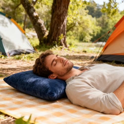 Thumbnail 2 de REDCAMP Camping Kopfkissen Komprimierbar 30x40cm, leicht & weich, Blau