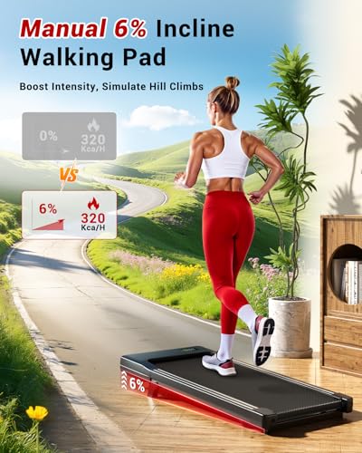 Detalle de Superun Walking Pad Raceable 6% Incline 2.5HP Under Desk Treadmill