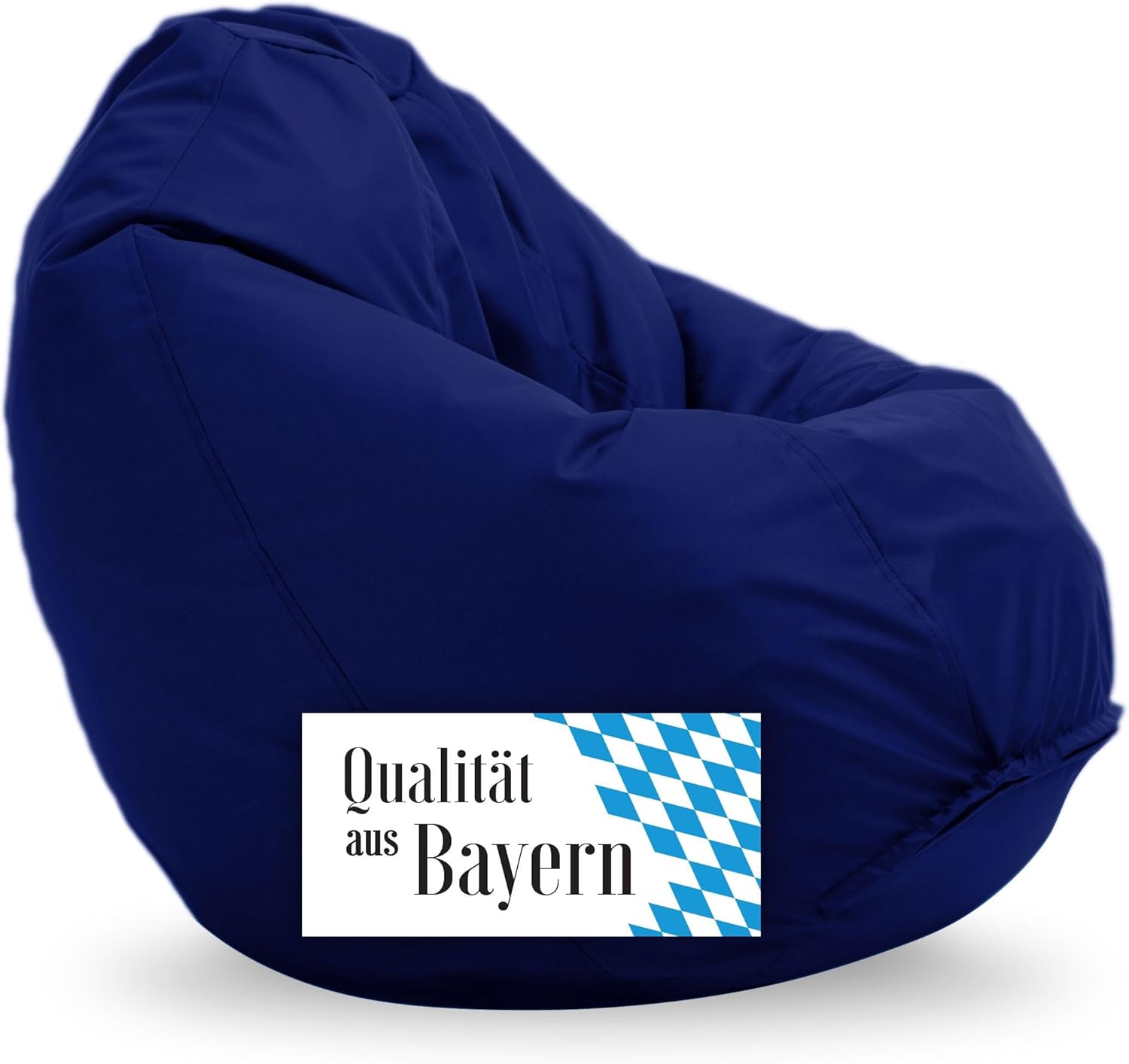 Detalle 2 de Bruni Sitzsack Classico L Grau – XXL Bean-Bag aus Deutschland, abnehmbarer Bezug, lebensmittelechte Füllung