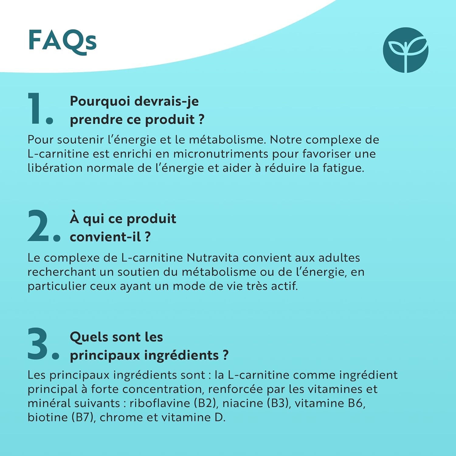 Thumbnail 5 de Nutravita L-Carnitine Vegan – Haute Dose Extra Fort, Pré-entraînement Sportif