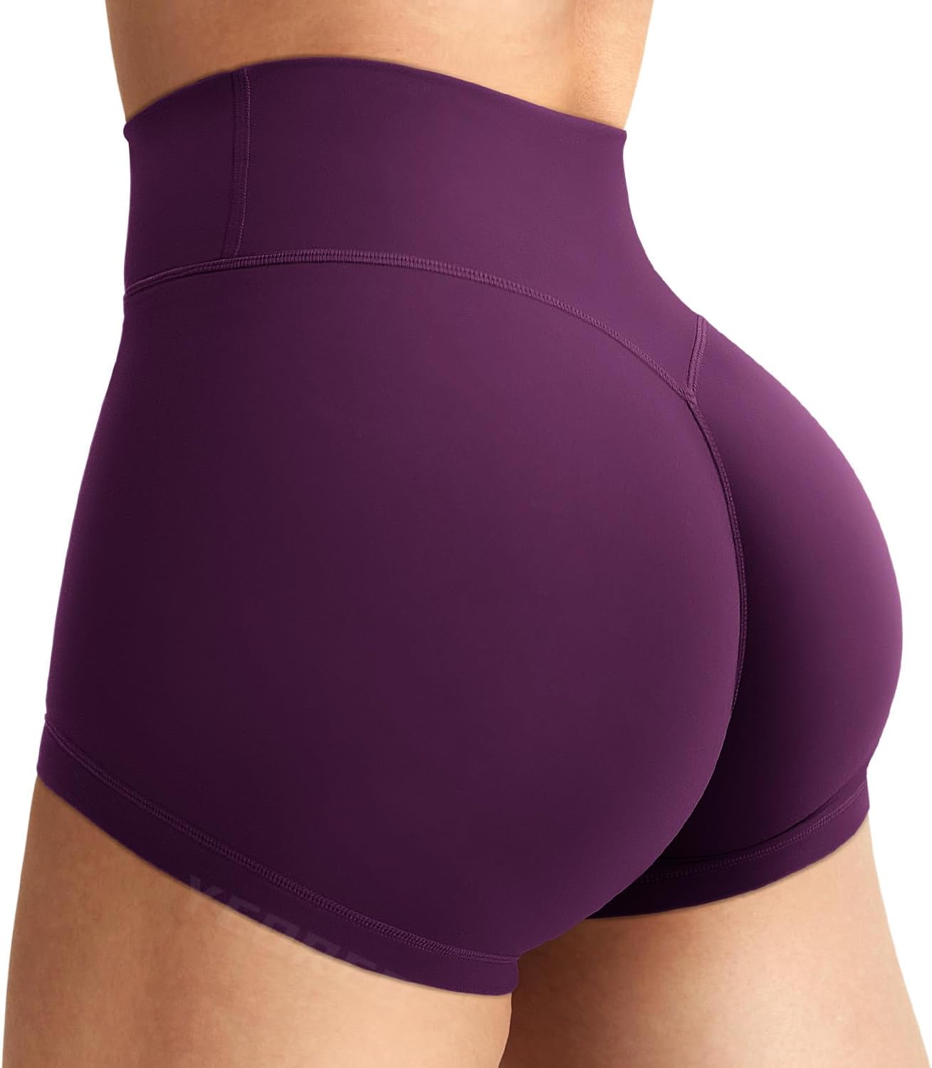 Detalle de YEOREO LuxFlow 2.5-Inch Women's Biker Shorts, High-Waisted, No Front Seam