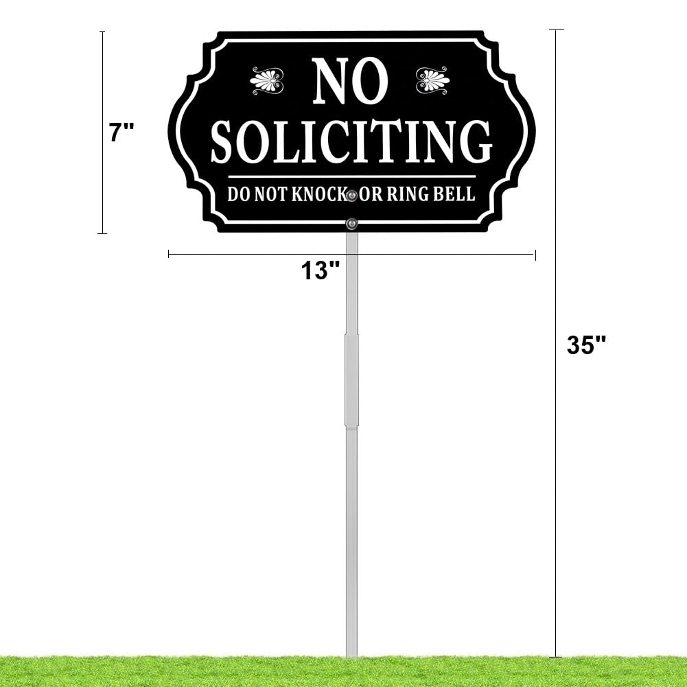 Thumbnail 1 de Kichwit No Soliciting Yard Sign, Aluminum