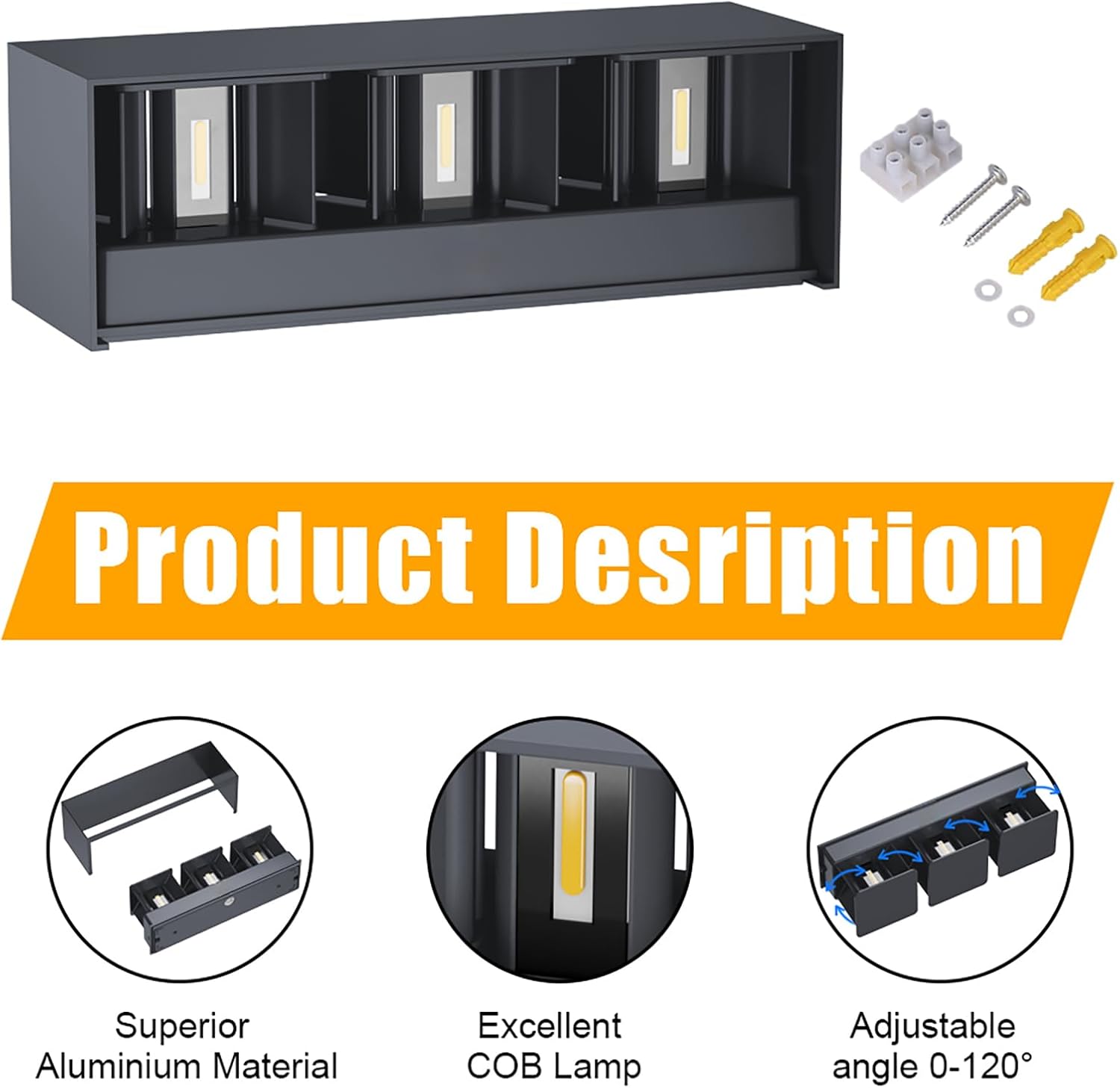 Detalle 2 de Klighten applique murale 30 W IP65