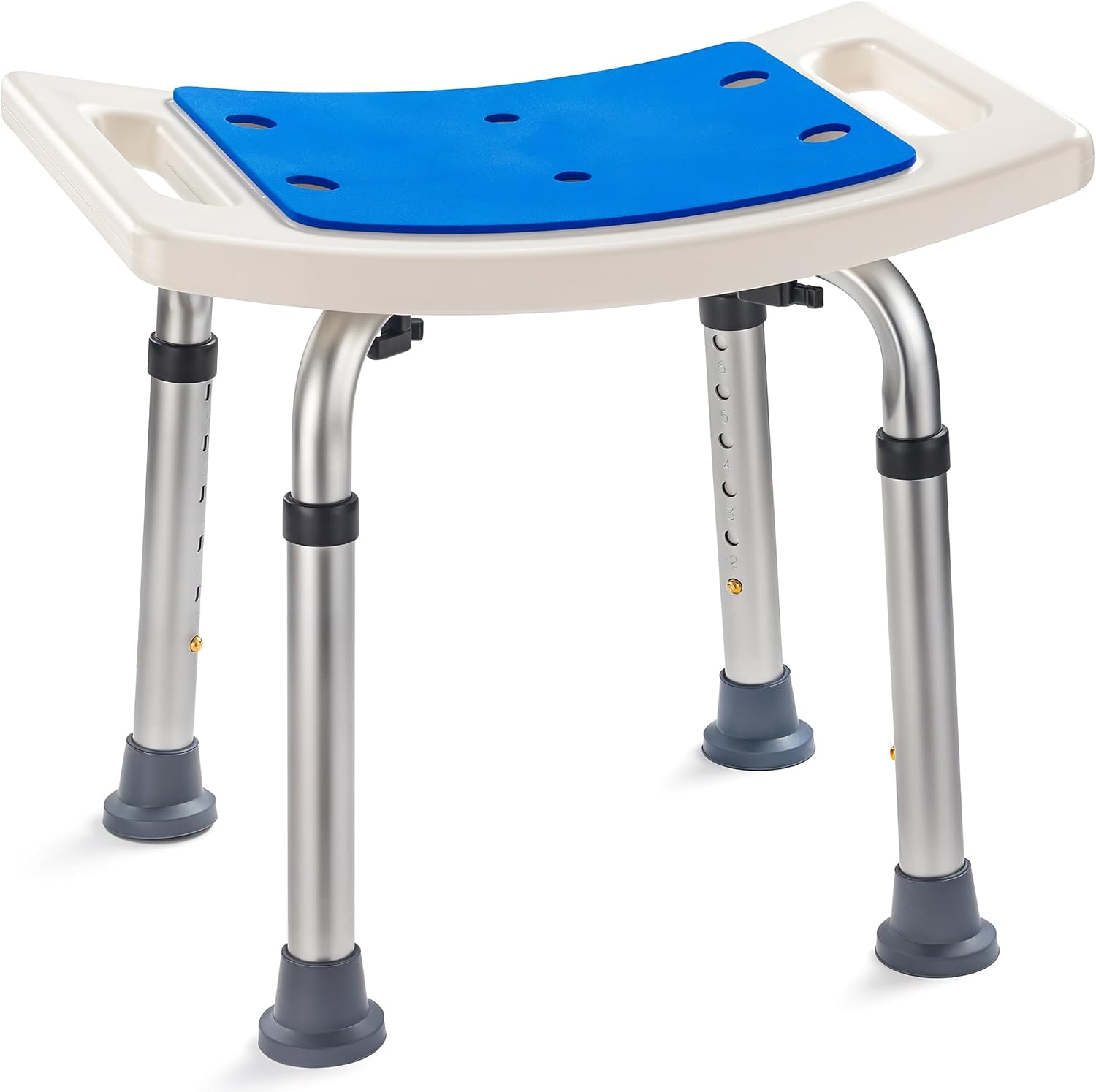 Detalle de Dr. Kay's EB83071 Shower Chair, Aluminum, Padded Seat, 350 lb Capacity