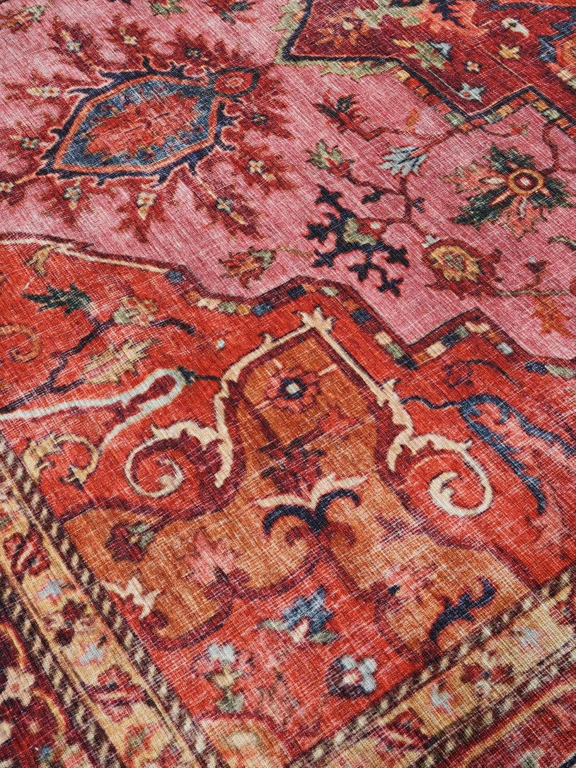 Detalle 2 de RugVista Georgia Oriental tapijt 160 x 230 cm, rood/roze en laagpolig