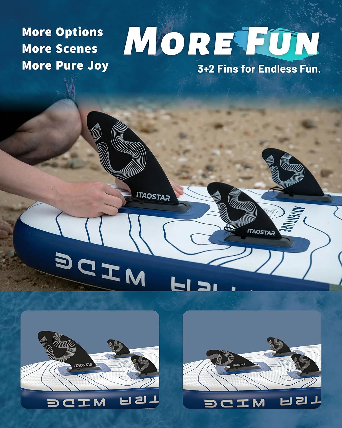 Thumbnail 4 de iTAOSTAR Adventure 12'×35"/39" Extra Wide SUP Board 🏄