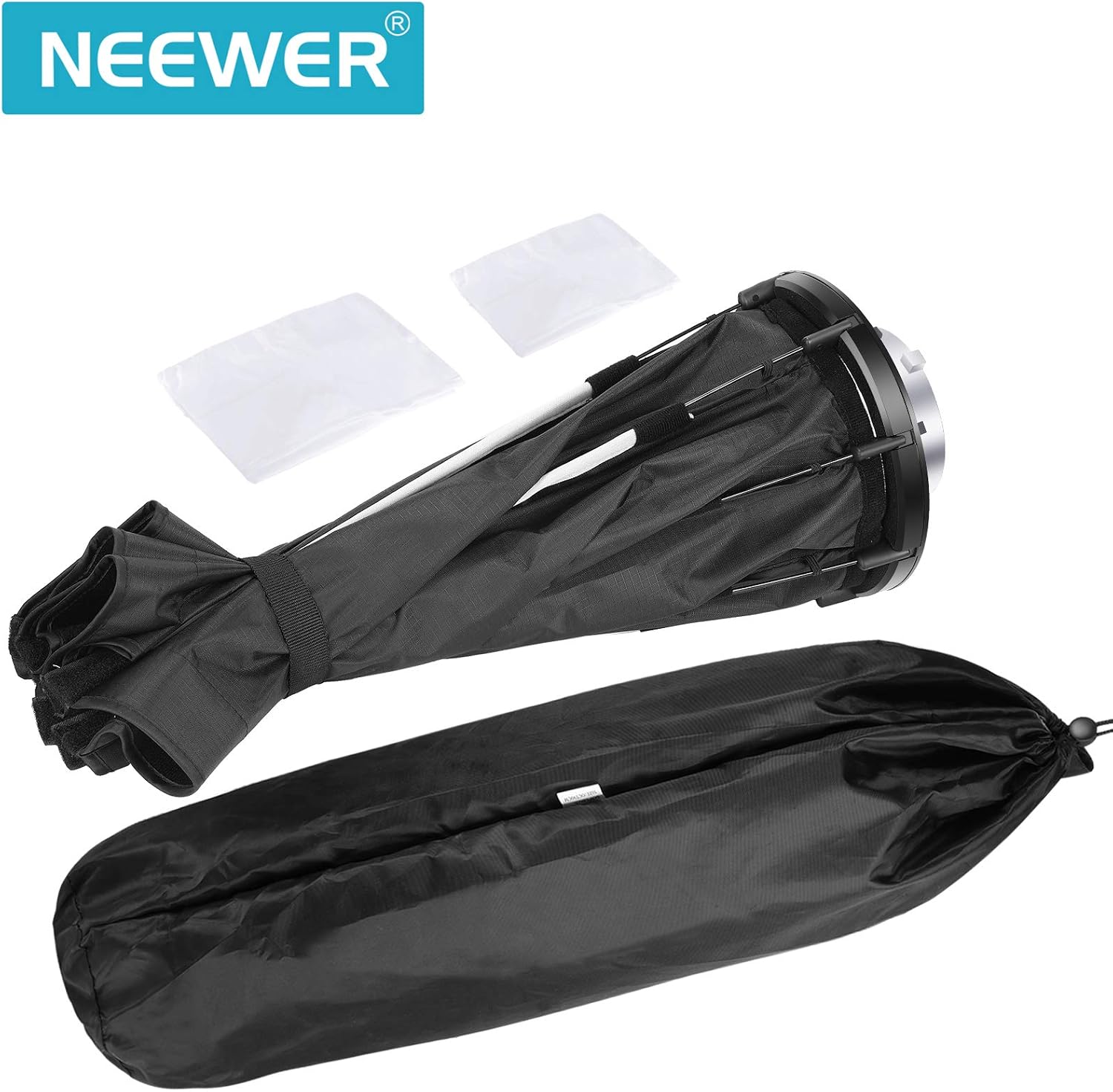 Detalle 2 de NEEWER 35,4"/90 cm achteckige Softbox mit Schnellverschluss und Bowens Mount (inkl. Tragetasche) – kompatibel z. B. mit CB60/CB100/CB150