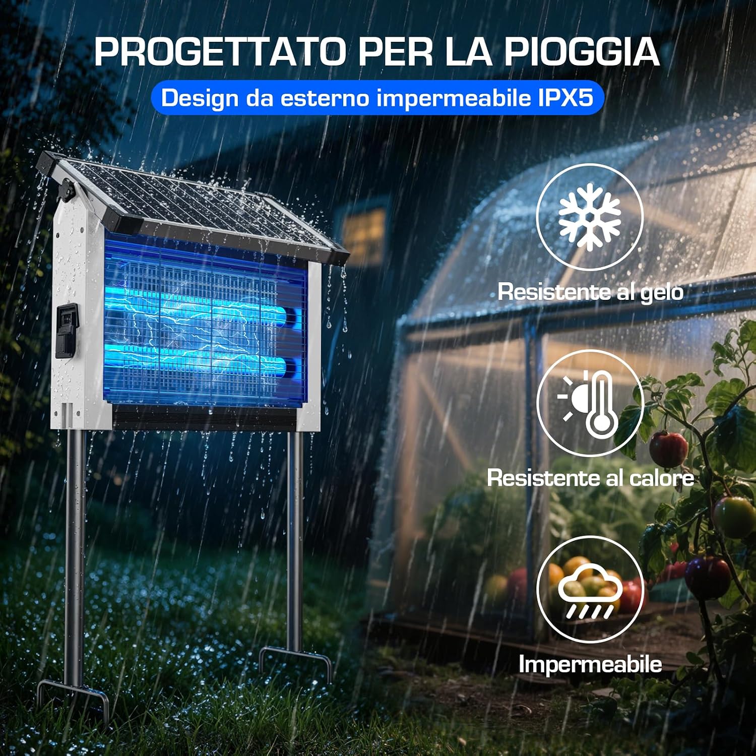 Thumbnail 2 de Dnenellr Lampada Antizanzare Solare da Esterno IPX5: potenza, autonomia e versatilità per giardini e terrazze