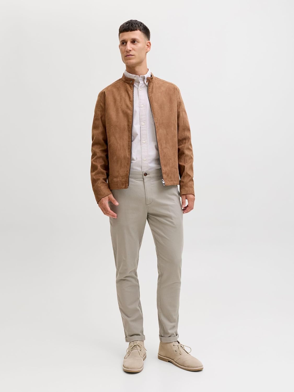 Detalle de Jack & Jones Herren Jpstmarco Slim-Fit Corduroy-Chino mit niedrigem Bund