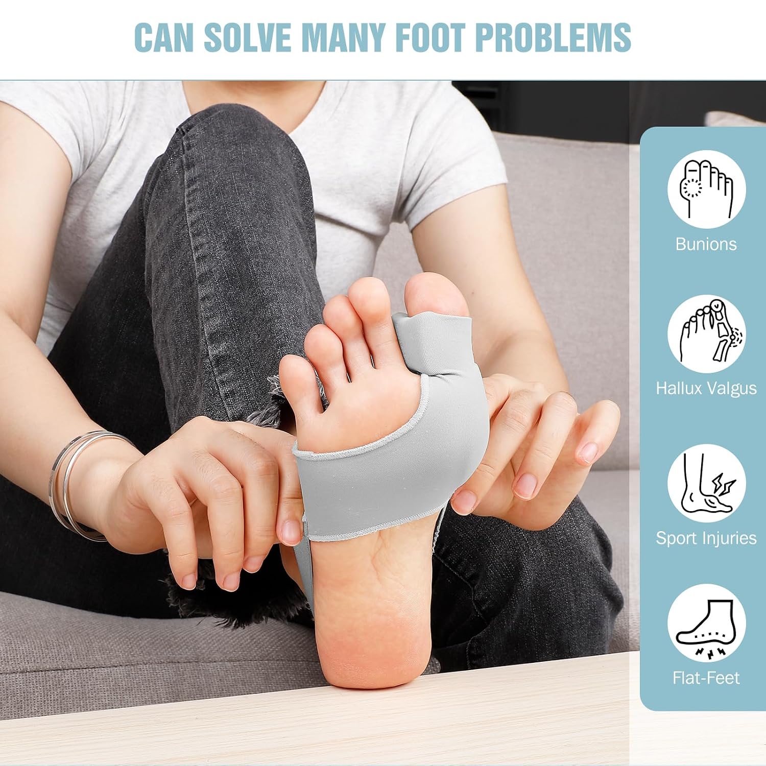 Thumbnail 2 de sundpik Bunion Corrector, 2-Piece Adjustable Toe Splint with Toe Spacer