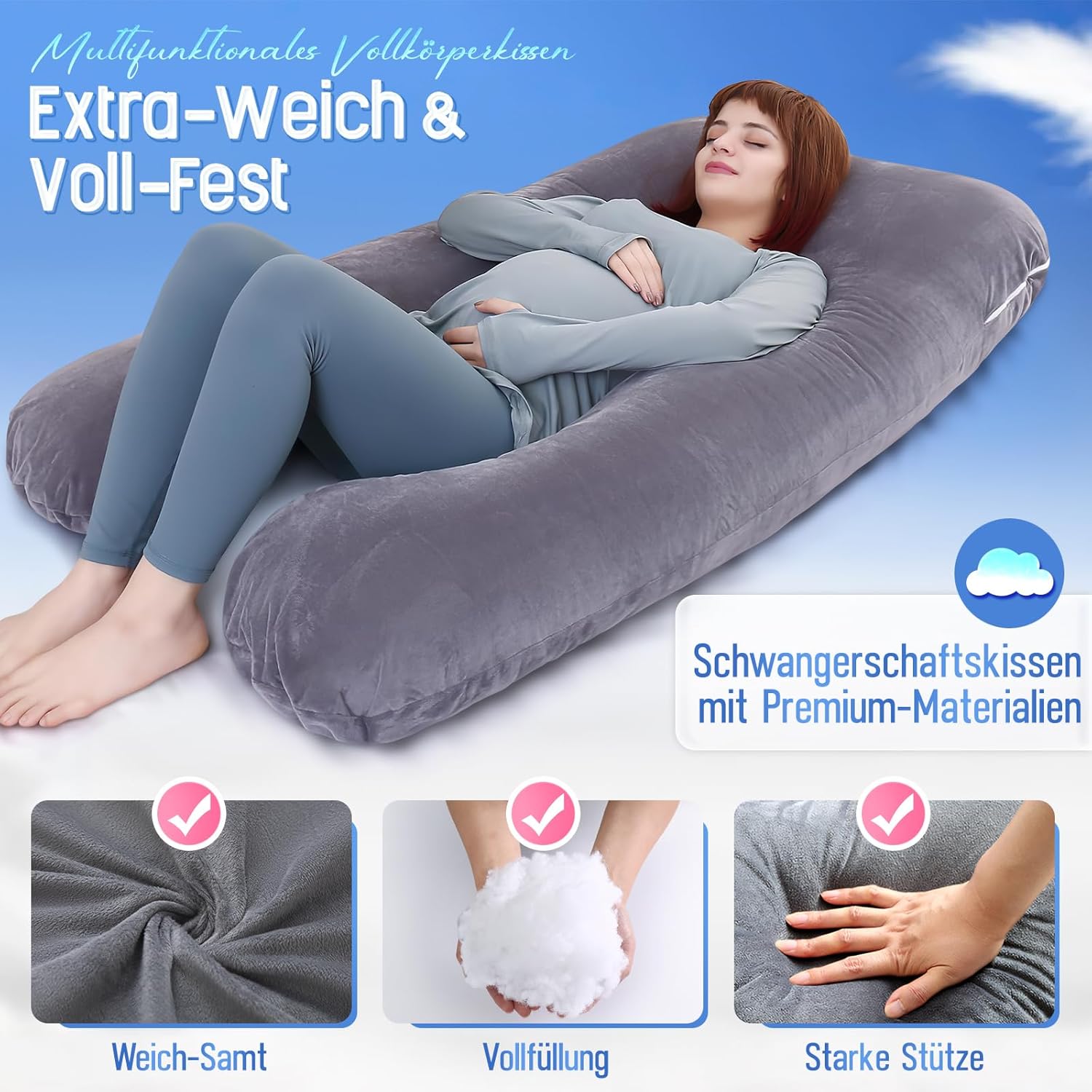 Thumbnail 3 de TaiBest Schwangerschaftskissen U‑förmig