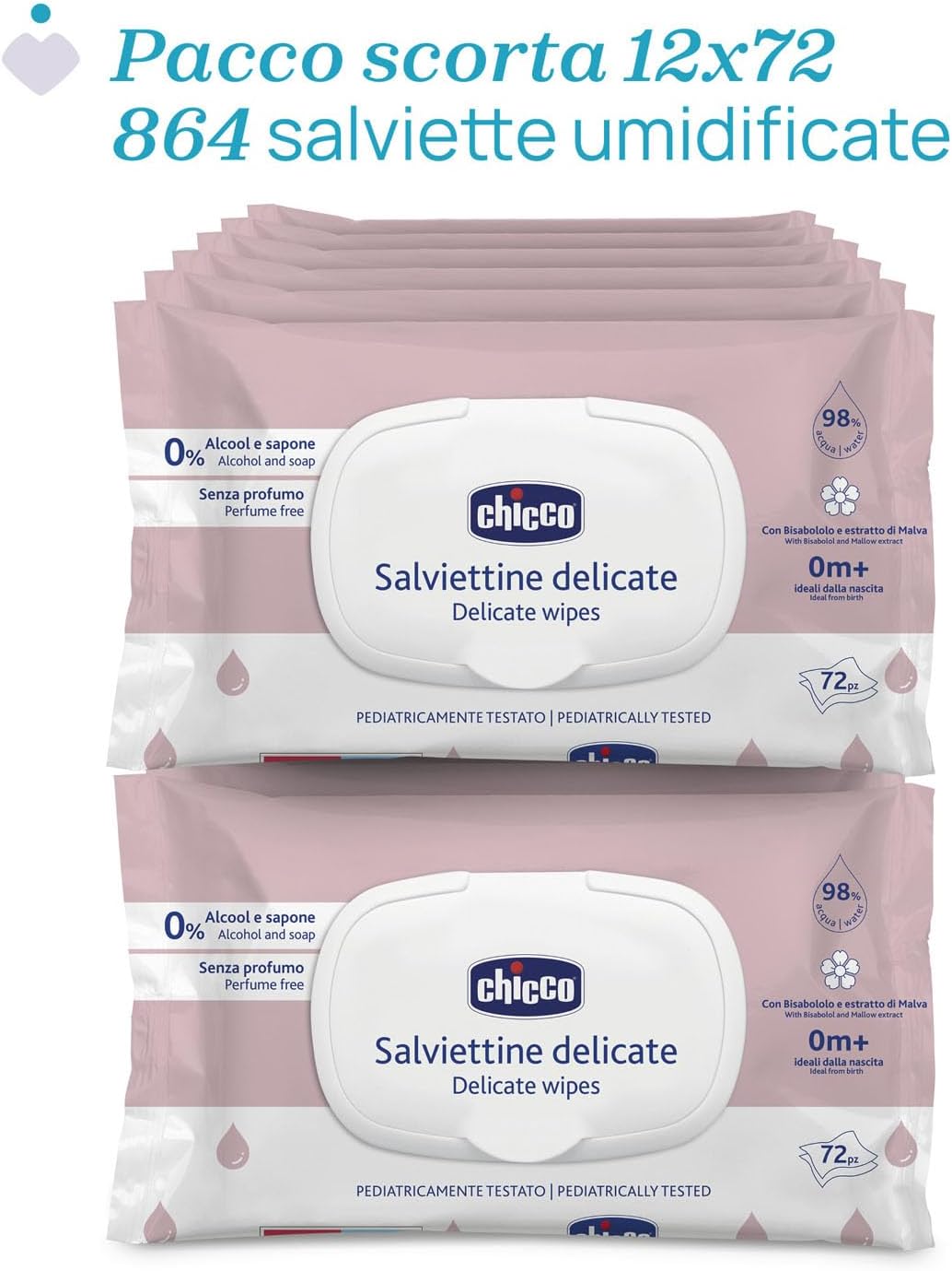 Thumbnail 1 de Chicco Salviette Neonato Delicate 864 pezzi