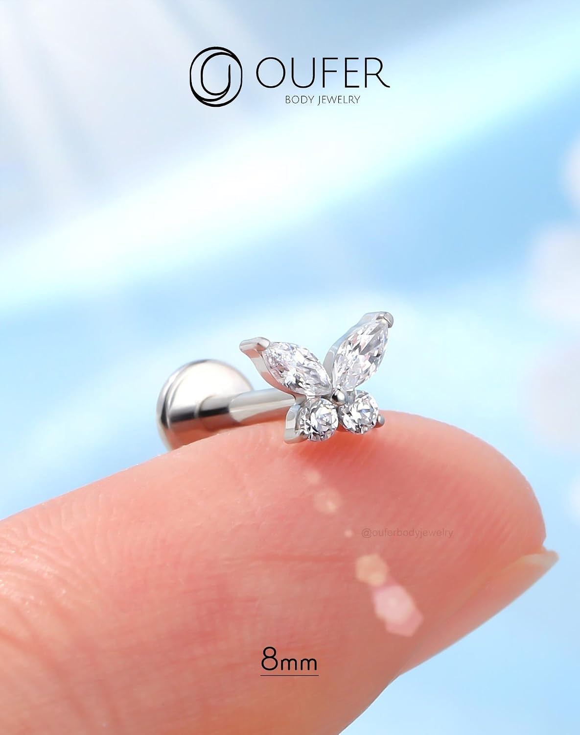 Thumbnail 2 de OUFER Labret 16G 8mm acier 316L