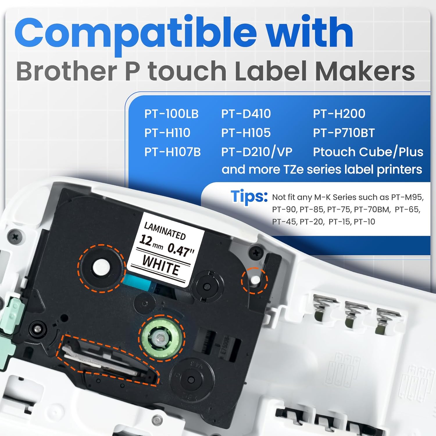 Thumbnail 1 de MarkField 10er-Set 12 mm x 8 m Kompatibles TZe-231 Schriftsband für Brother P-Touch