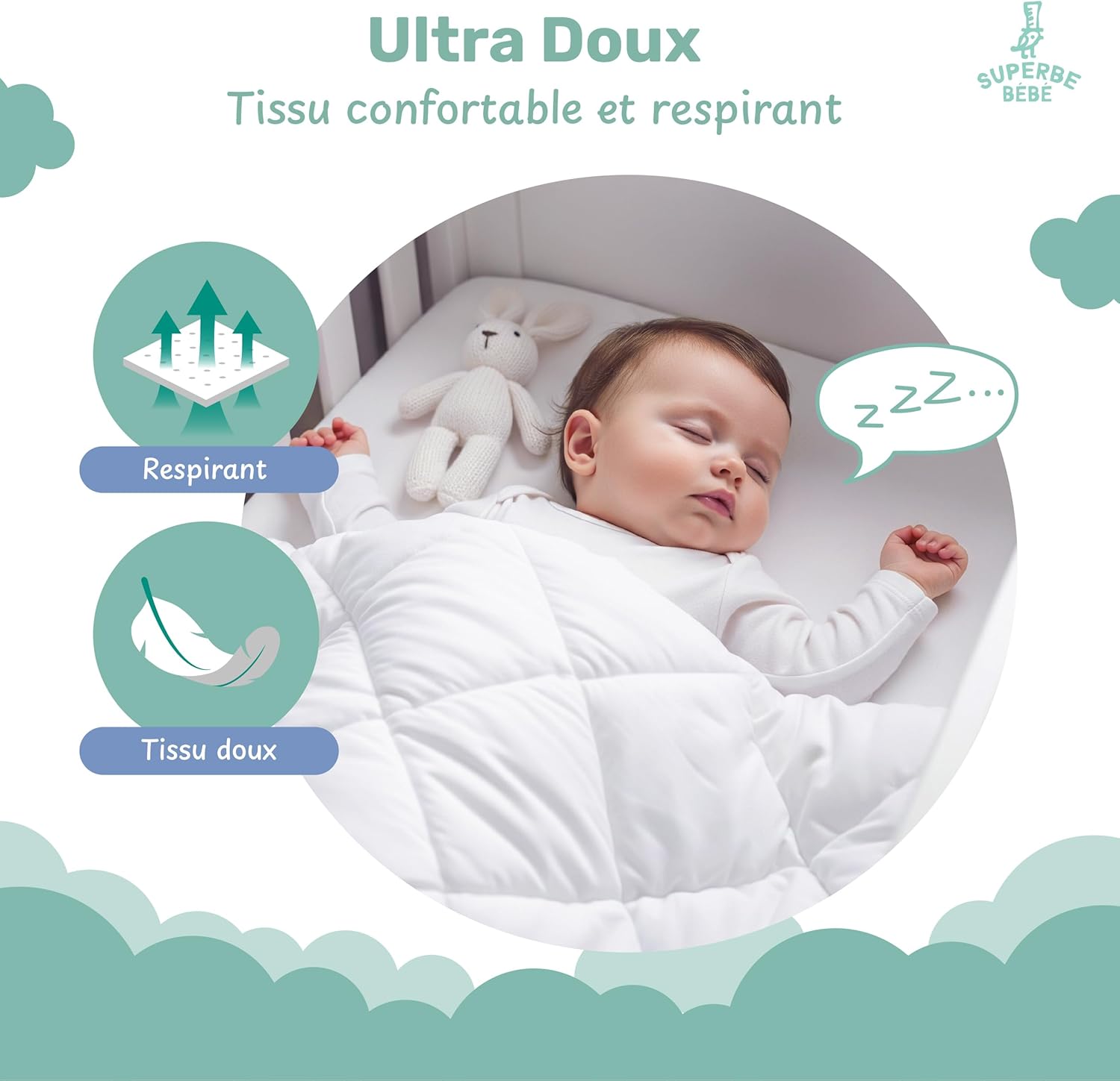 Thumbnail 4 de Couette bébé 100x135 cm pour lit