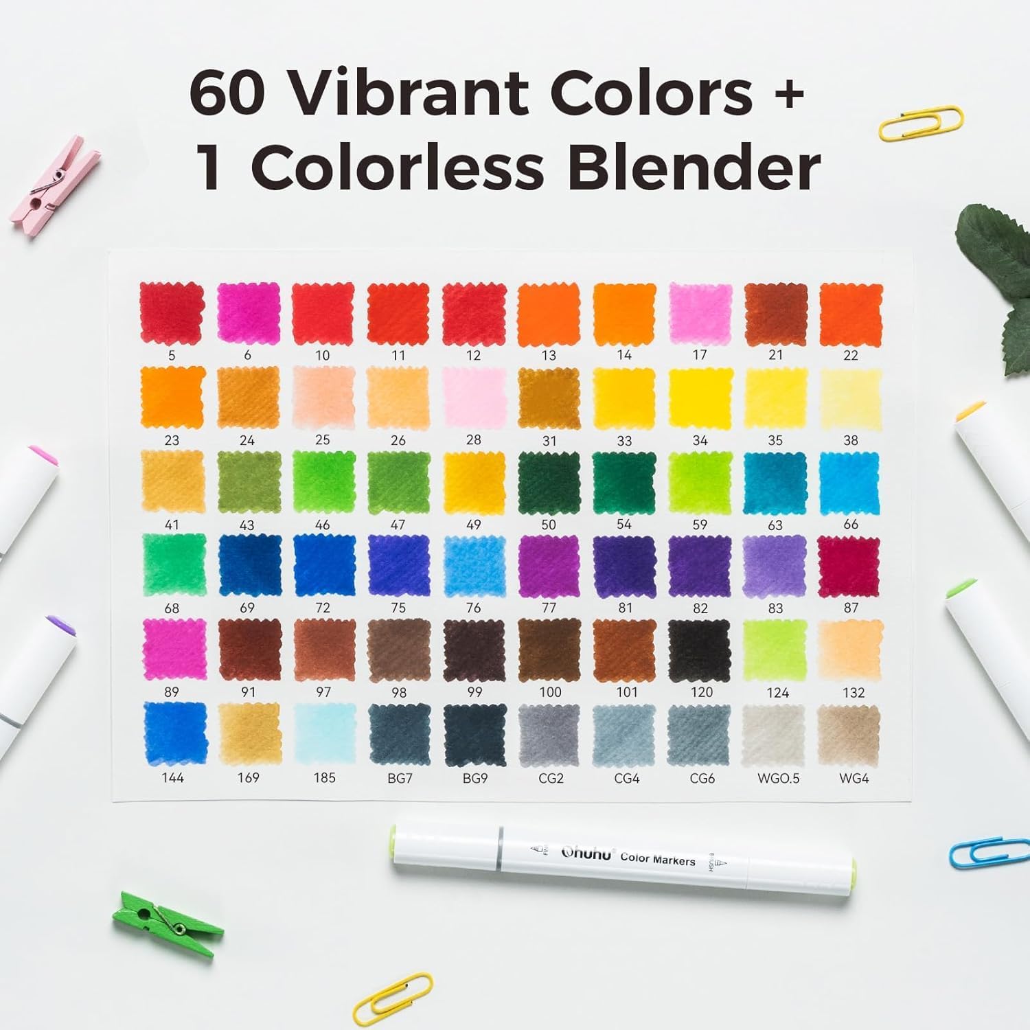 Thumbnail 2 de Ohuhu 60 Colours Dual‑Tip Water‑Based Markers 🎨