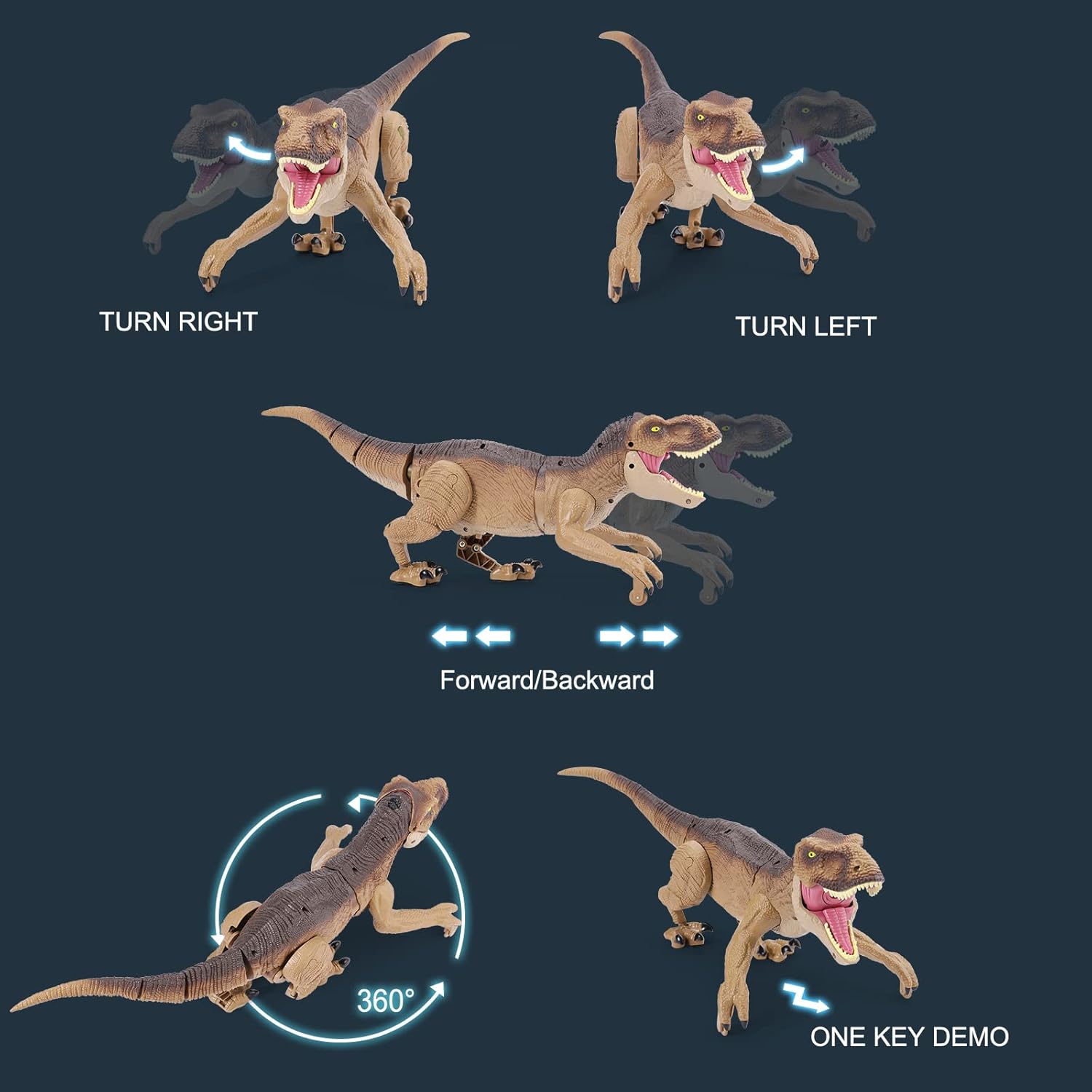 Thumbnail 6 de VERTOY Remote Control Dinosaur Toys: Realistic Big T-Rex RC Walking Dino Gift for Kids