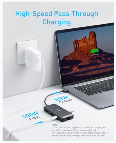 Thumbnail 4 de Anker Hub USB C 8 en 1 PowerExpand 🌟 Conectividad total para MacBook Pro